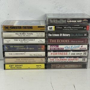 Lot of 15 Christian Southern Gospel Cassette Tape Local NC TN Quartet Trio